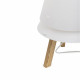 Lampada da tavolo con struttura in legno e paralume in PVC