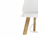 Lampada da tavolo con struttura in legno e paralume in PVC