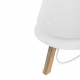 Lampada da tavolo con struttura in legno e paralume in PVC