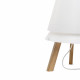 Lampada da tavolo con struttura in legno e paralume in PVC