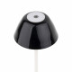 Lampada da tavolo con struttura in metallo bianca e diffusore in PVC