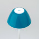 Lampada da tavolo con struttura in metallo bianca e diffusore in PVC