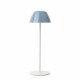 Lampada da tavolo con struttura in metallo bianca e diffusore in PVC