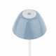 Lampada da tavolo con struttura in metallo bianca e diffusore in PVC