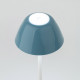 Lampada da tavolo con struttura in metallo bianca e diffusore in PVC