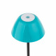 Lampada da tavolo con struttura in metallo nera e diffusore in PVC