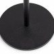 Lampada da tavolo con struttura in metallo nera e diffusore in PVC