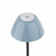 Lampada da tavolo con struttura in metallo nera e diffusore in PVC