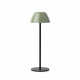 Lampada da tavolo con struttura in metallo nera e diffusore in PVC