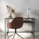 Lampada da tavolo con struttura in metallo nera e diffusore in PVC
