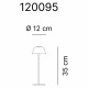 Lampada da tavolo con struttura in metallo nera e diffusore in PVC