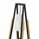 Lampada da terra con struttura in legno e paralume in PVC