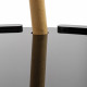 Lampada da terra con struttura in legno e paralume in PVC