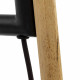 Lampada da terra con struttura in legno e paralume in PVC