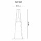 Lampada da terra con struttura in legno e paralume in PVC
