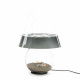 Lampada da terra corpo in vetro e diffusore in plexiglass con 2 lampadine
