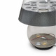 Lampada da terra corpo in vetro e diffusore in plexiglass con 2 lampadine