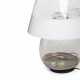 Lampada da terra corpo in vetro e diffusore in plexiglass con 2 lampadine