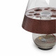 Lampada da terra grande corpo in vetro e diffusore in plexiglass con 1 lampadina