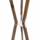 Lampada da terra in legno con paralume in PVC dal design moderno