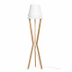Lampada da terra in legno con paralume in PVC dal design moderno