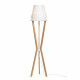 Lampada da terra in legno con paralume in PVC dal design moderno