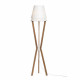 Lampada da terra in legno con paralume in PVC dal design moderno