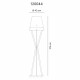 Lampada da terra in legno con paralume in PVC dal design moderno