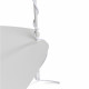 Lampada da terra in PVC con struttura in ferro con ripiano portaoggetti