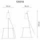 Lampada da terra in PVC con struttura in ferro con ripiano portaoggetti