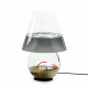 Lampada da terra piccola corpo in vetro e diffusore in plexiglass con 1 luce