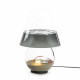 Lampada da terra piccola corpo in vetro e diffusore in plexiglass con 1 luce