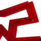 Libreria da parete con struttura in plexiglass dal design moderno