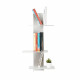 Libreria da parete piccola con struttura in metallo bianca dal design moderno
