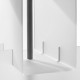 Libreria da terra con struttura in plexiglass dal design moderno