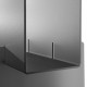 Libreria da terra con struttura in plexiglass dal design moderno
