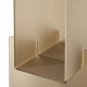 Libreria da terra con struttura in plexiglass dal design moderno