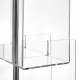 Libreria da terra con struttura in plexiglass dal design moderno