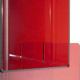 Libreria da terra con struttura in plexiglass dal design moderno