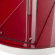 Libreria da terra con struttura in plexiglass dal design moderno