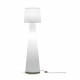 Piantana bassa con base in metallo e diffusore in PVC con 2 luci
