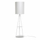 Piantana con struttura in metallo e parlume in PVC