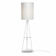 Piantana con struttura in metallo e parlume in PVC