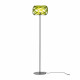 Piantana in metallo con paralume in plexiglass dal design moderno