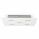 Plafoniera quadrata con diffusore in plexiglass con 5 lampadine