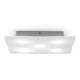 Plafoniera quadrata con diffusore in plexiglass con 5 lampadine