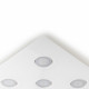 Plafoniera quadrata con diffusore in plexiglass con 5 lampadine