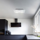 Plafoniera quadrata con diffusore in plexiglass con 5 lampadine