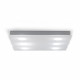 Plafoniera quadrata con diffusore in plexiglass con 6 lampadine