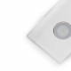 Plafoniera rettangolare con diffusore in plexiglass con 2 lampadine